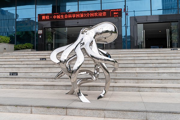 Stainless Steel Octopus Sculpture For Garden Decoration